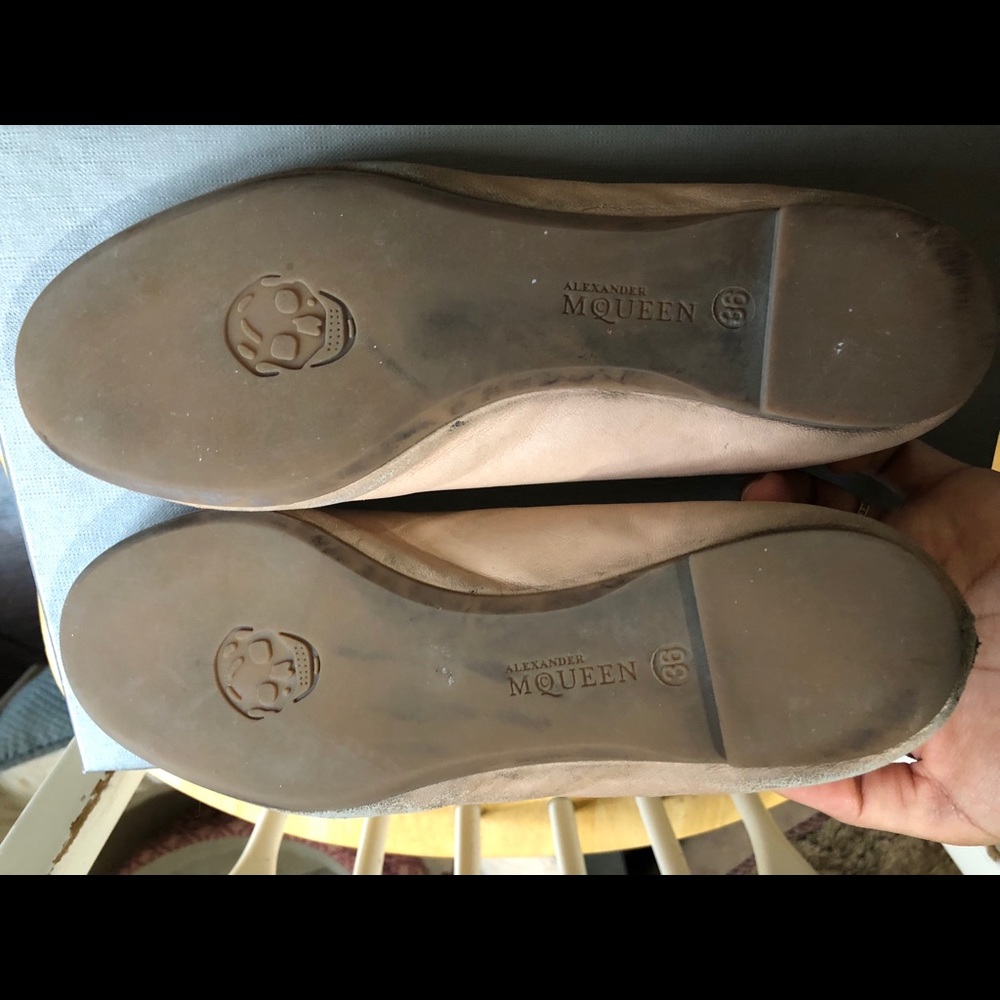 Auth Alexander McQueen Skull Ballerina Flats Sz 6 - Picture 4 of 8